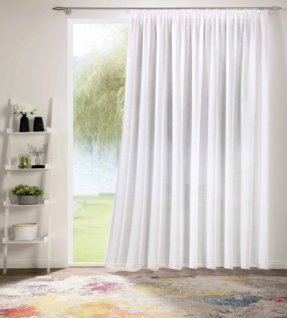 Gardine »Voile Effekt« Weiß | DecoHome Gardine »Voile Effekt« Weiß | DecoHome