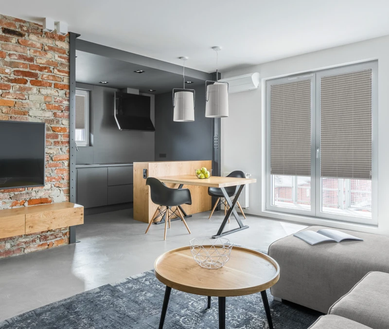 Apartment with open kitchen