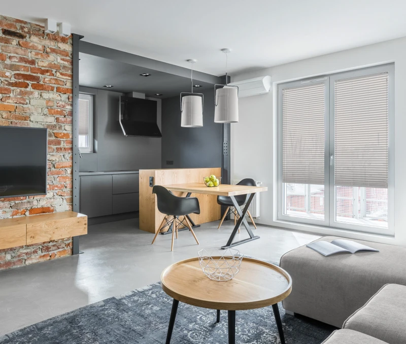 Apartment with open kitchen