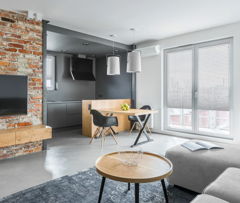 Apartment with open kitchen