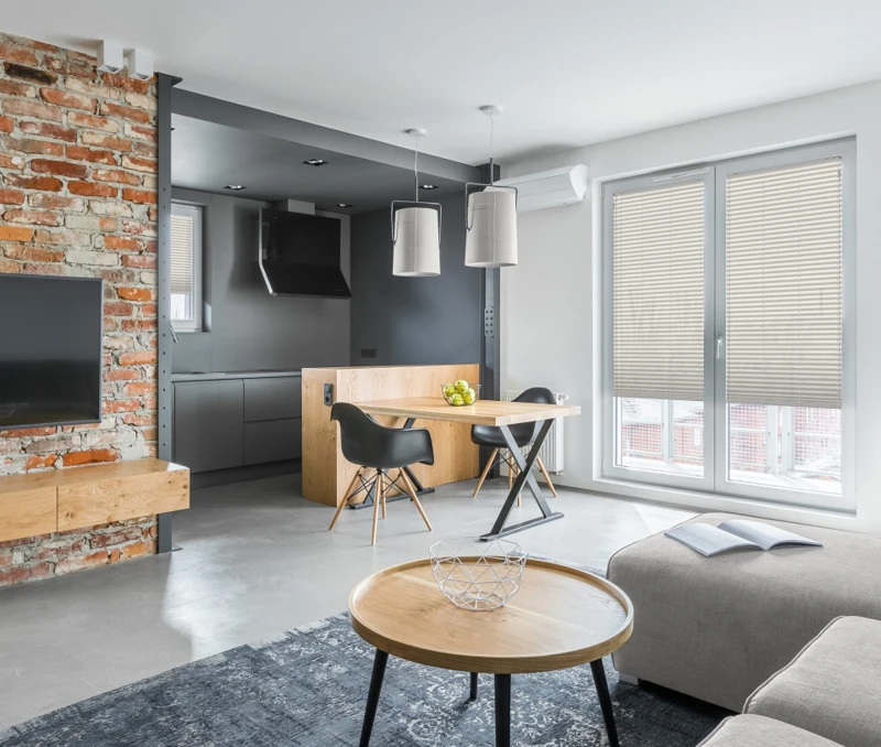 Apartment with open kitchen