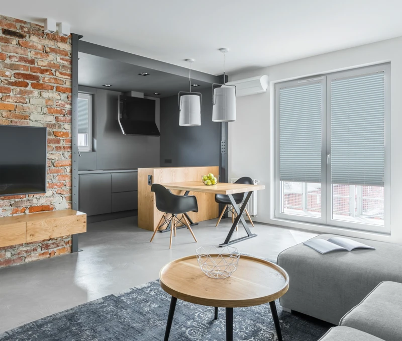 Apartment with open kitchen