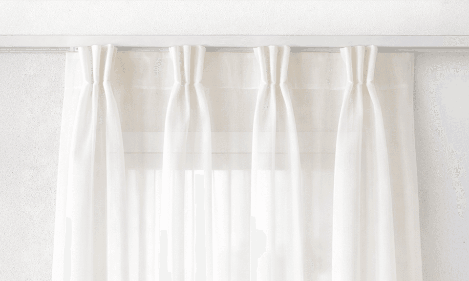 Gardine mit 3er Faltenband
