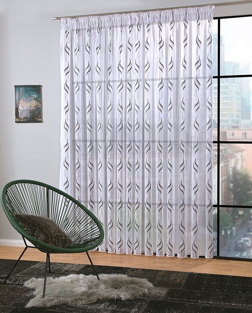 Gardine »Gloriosa« Schwarz | DecoHome 
