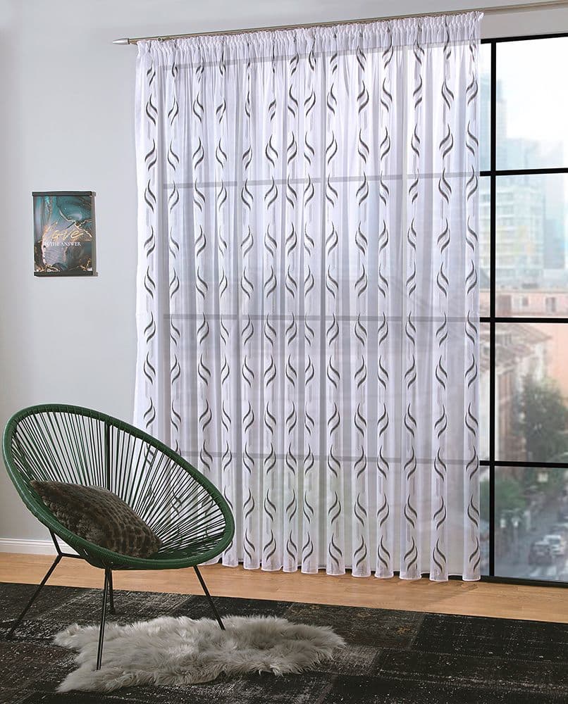 Gardine »Gloriosa« Schwarz | DecoHome 