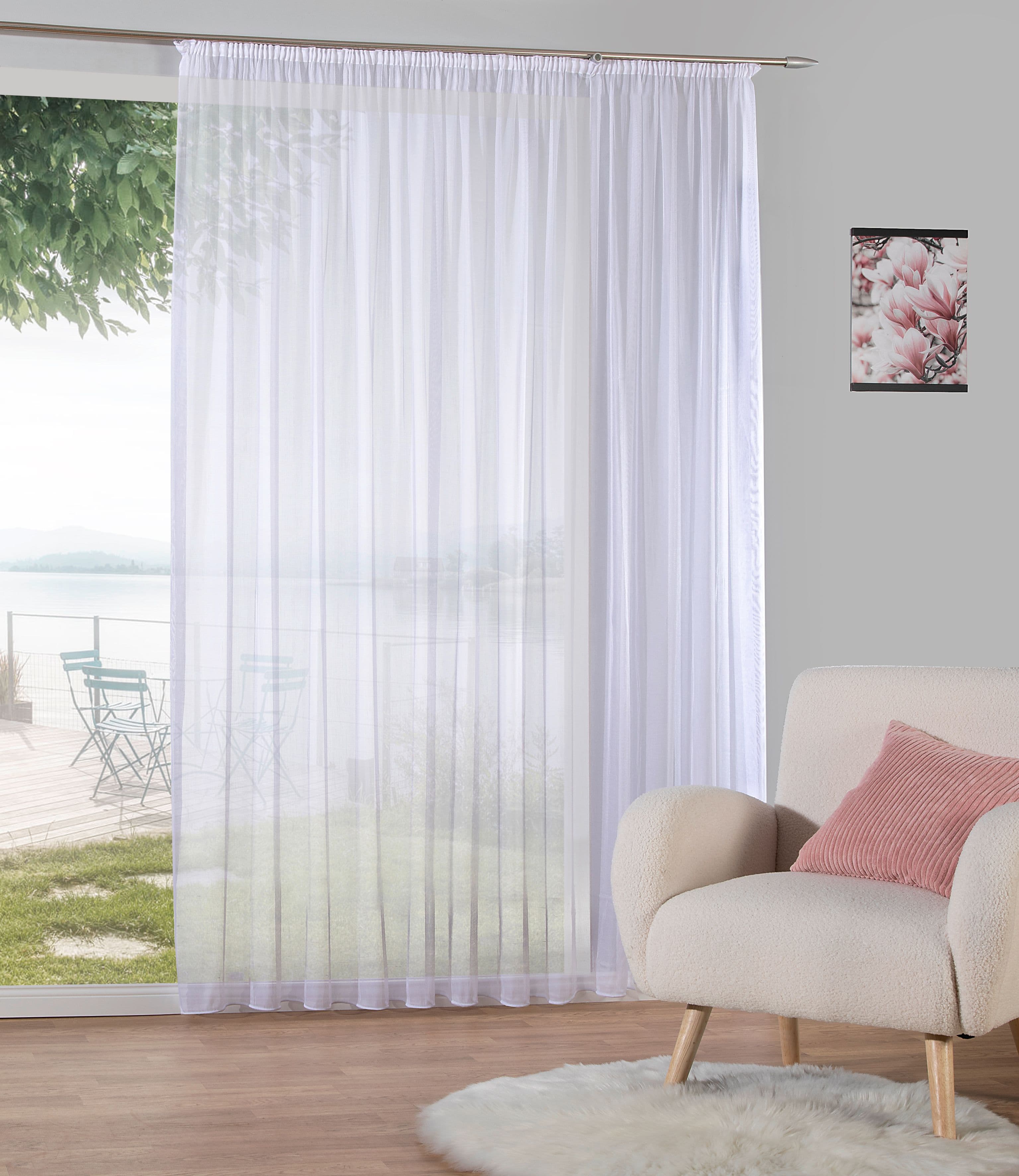 Gardine »Basic« Weiß | DecoHome          