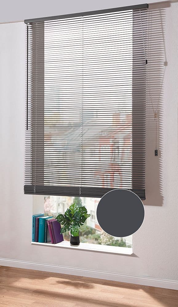 Holzjalousie »Modern« Dunkelgrau