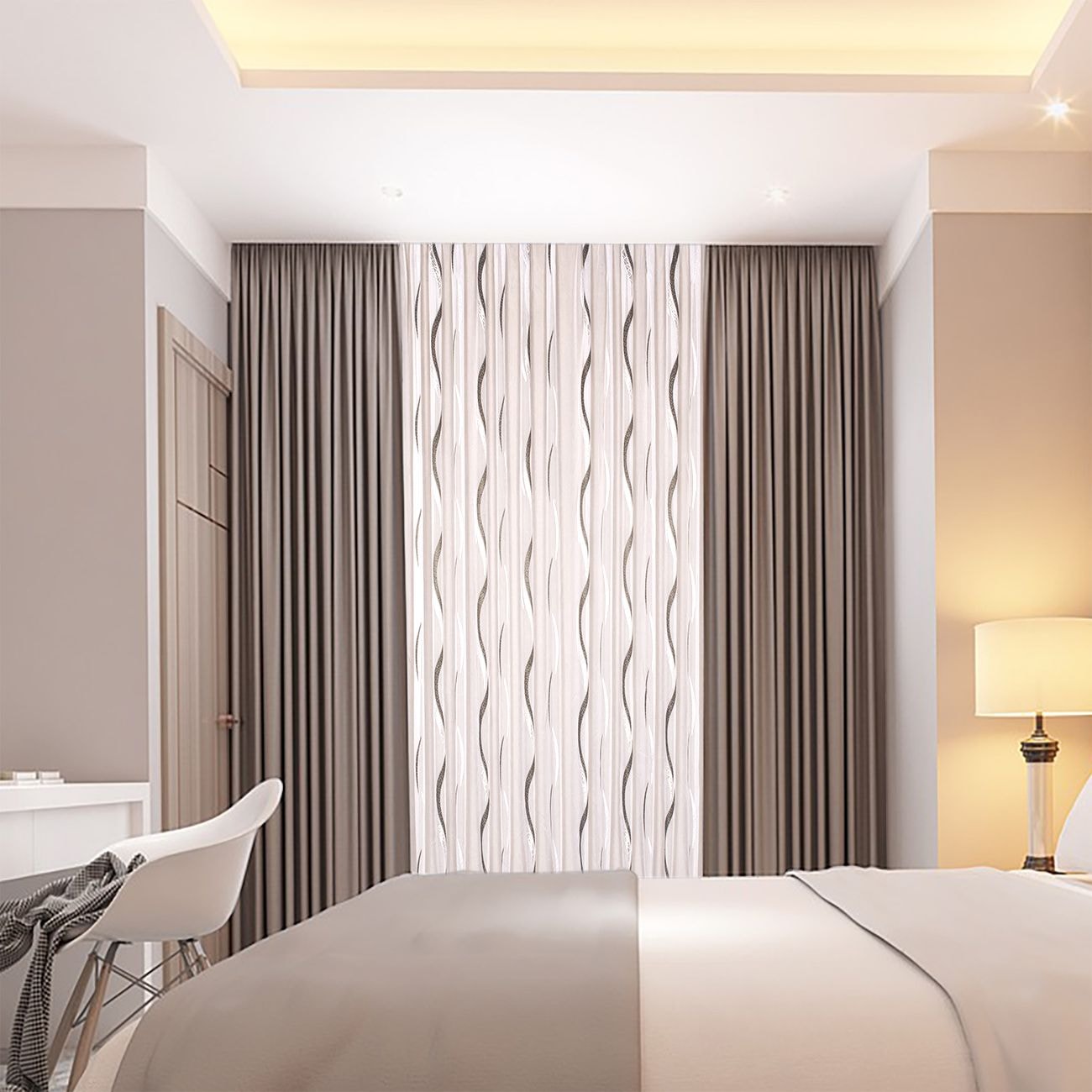 Gardine »Viola« Schwarz | DecoHome