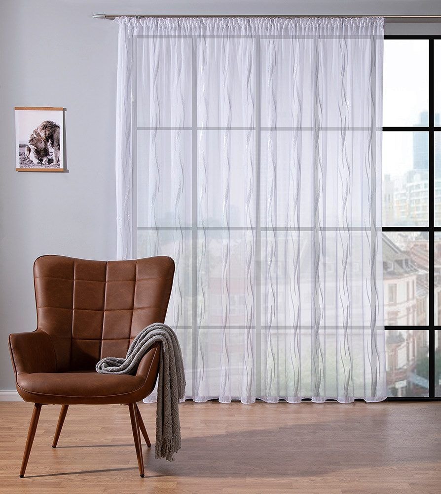 Gardine »Calla« Grau| DecoHome      