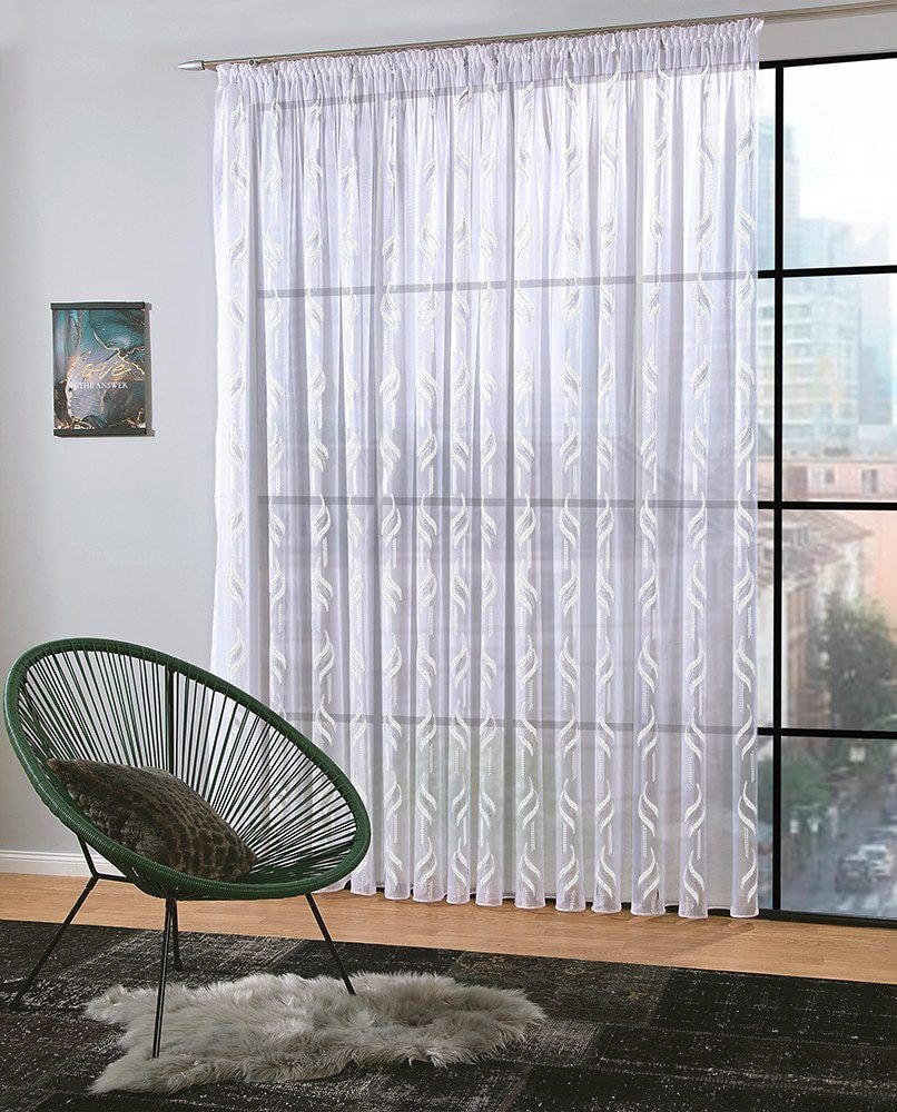 Gardine »Gloriosa« Weiß | DecoHome