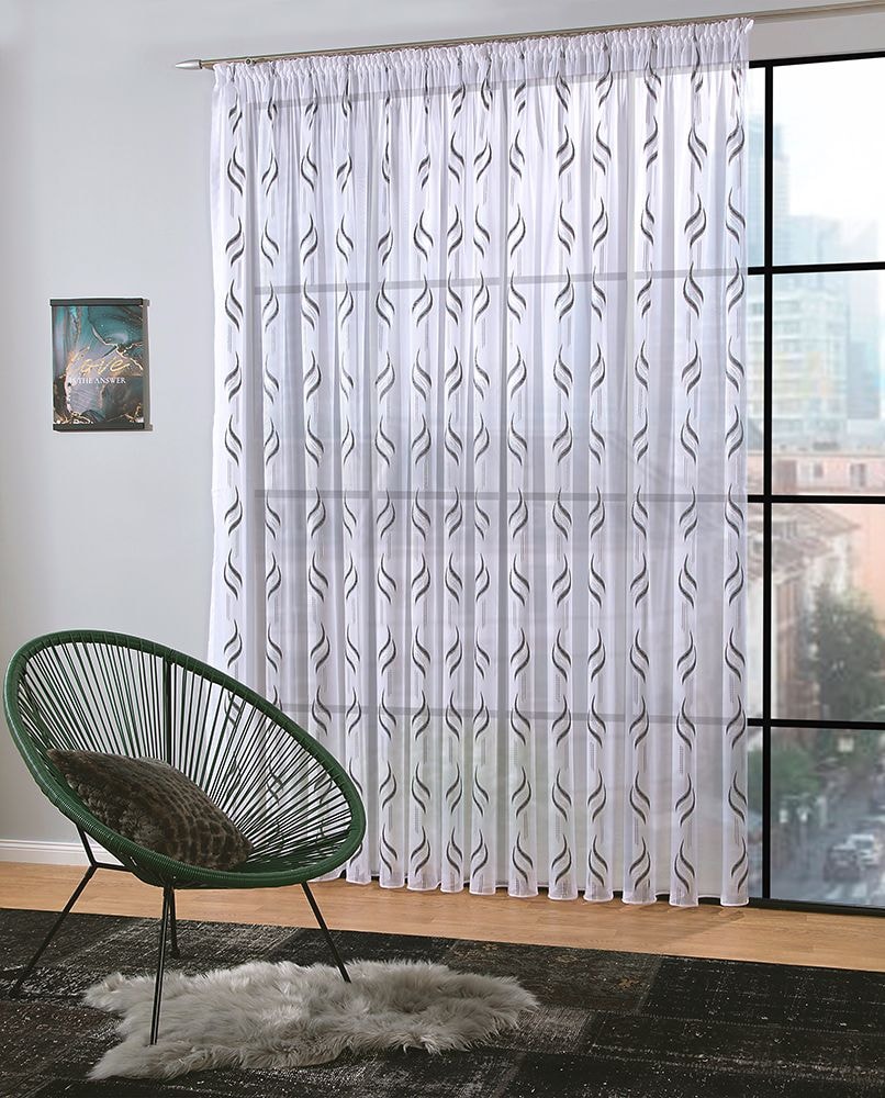Gardine »Gloriosa« Schwarz | DecoHome 