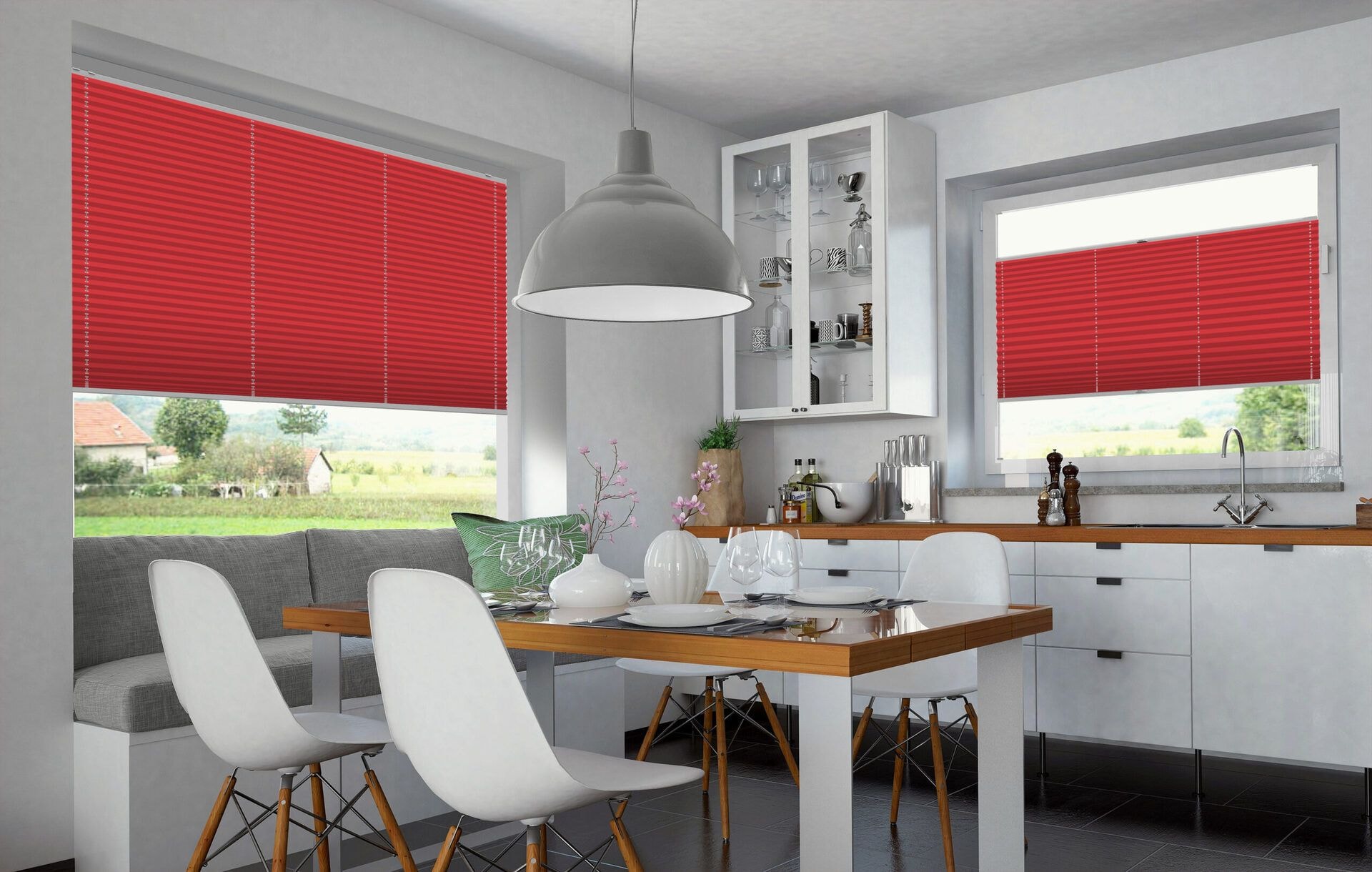 Plissee Opaco Rot 5