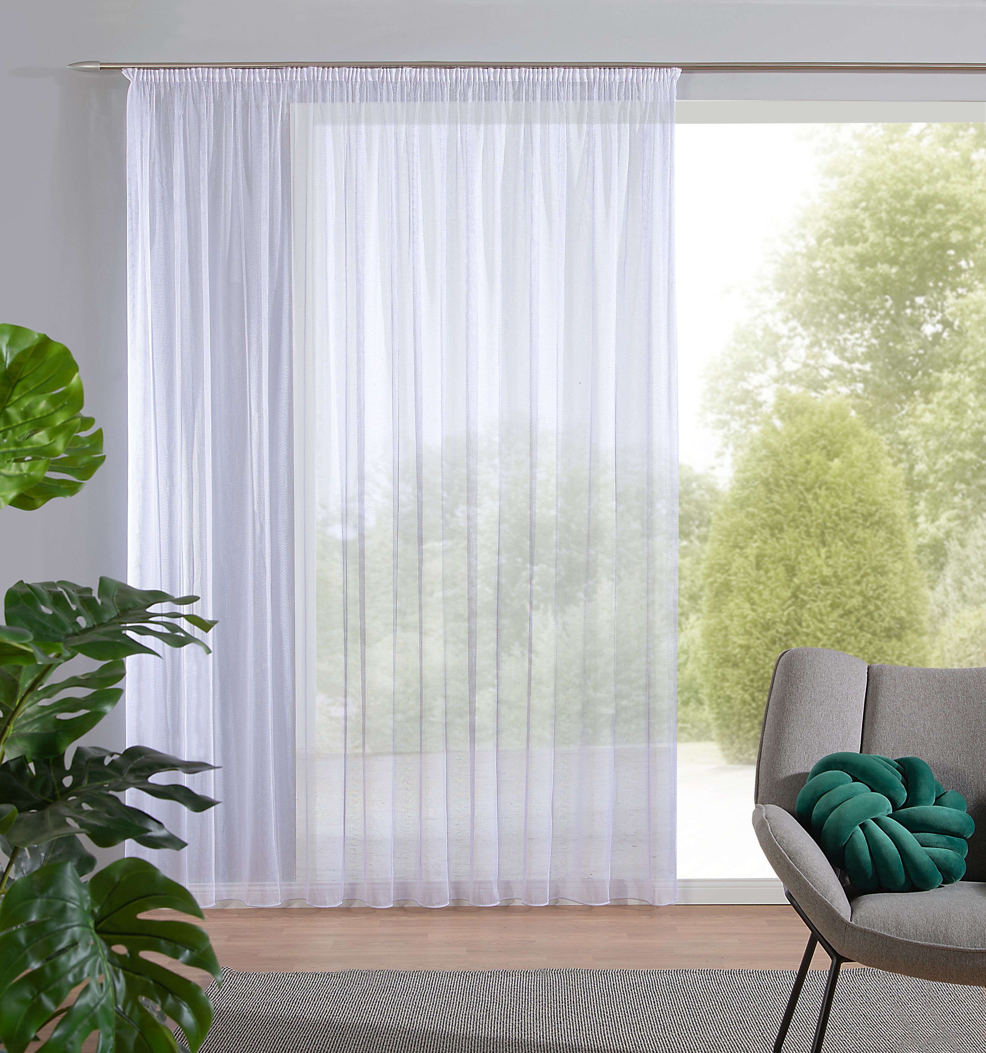 Gardine »Gridda« Weiß | DecoHome           