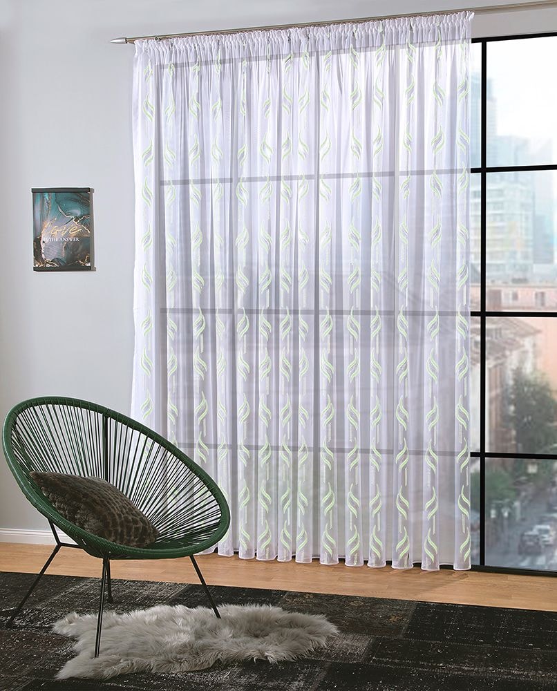 Gardine »Gloriosa« Grün | DecoHome  