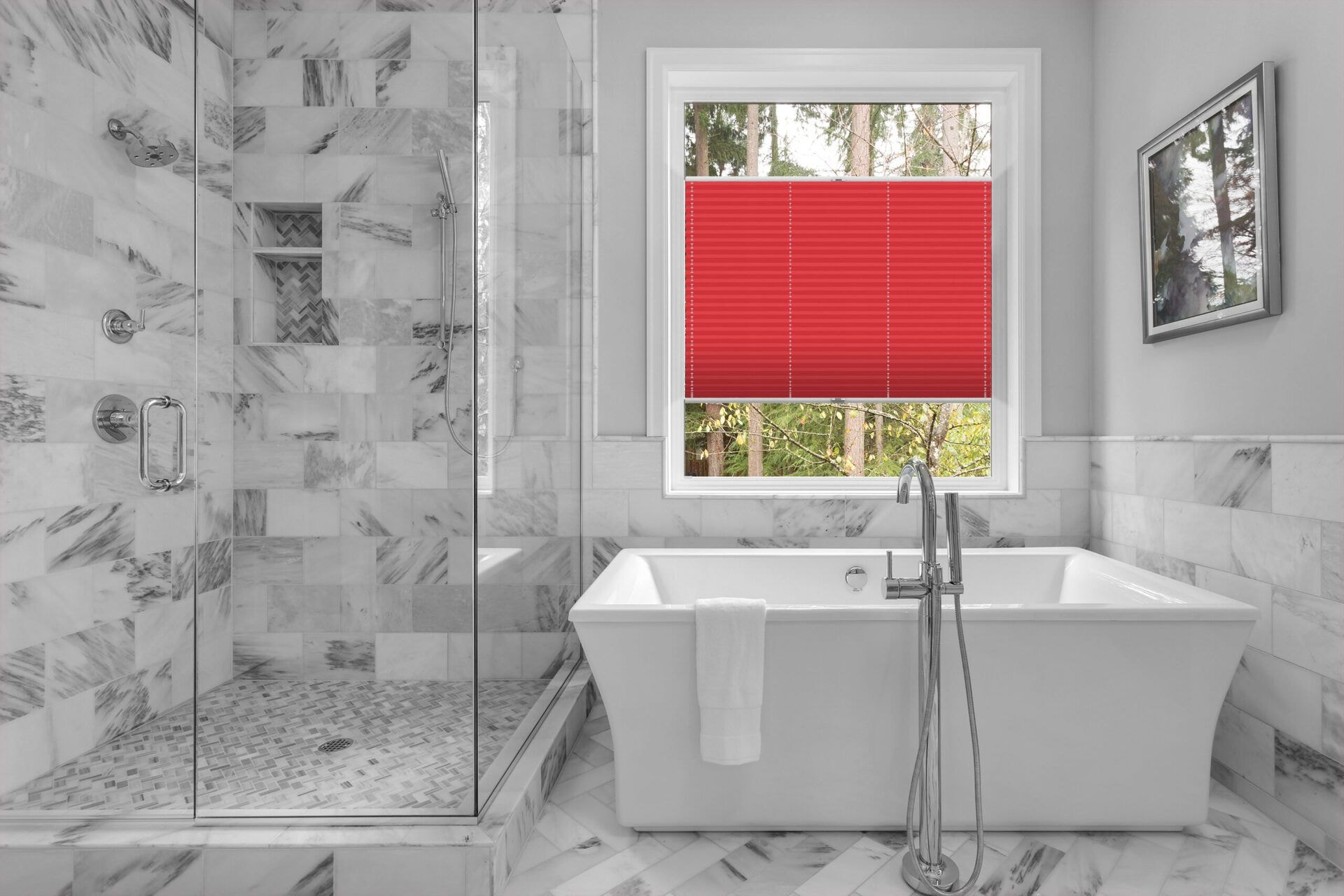 Plissee Opaco Rot 3