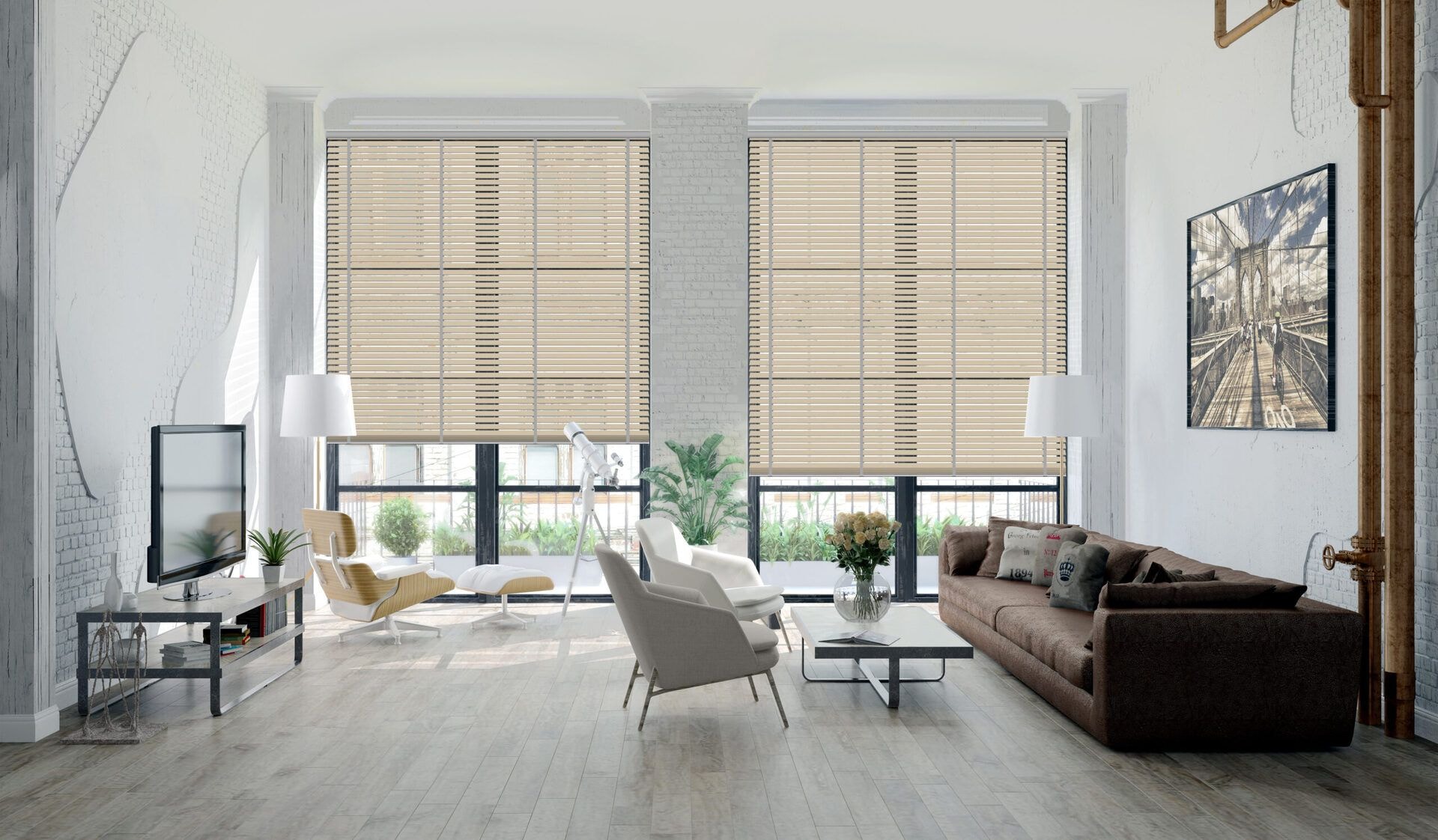 Holzjalousie »Bamboo« Dunkelbeige 5