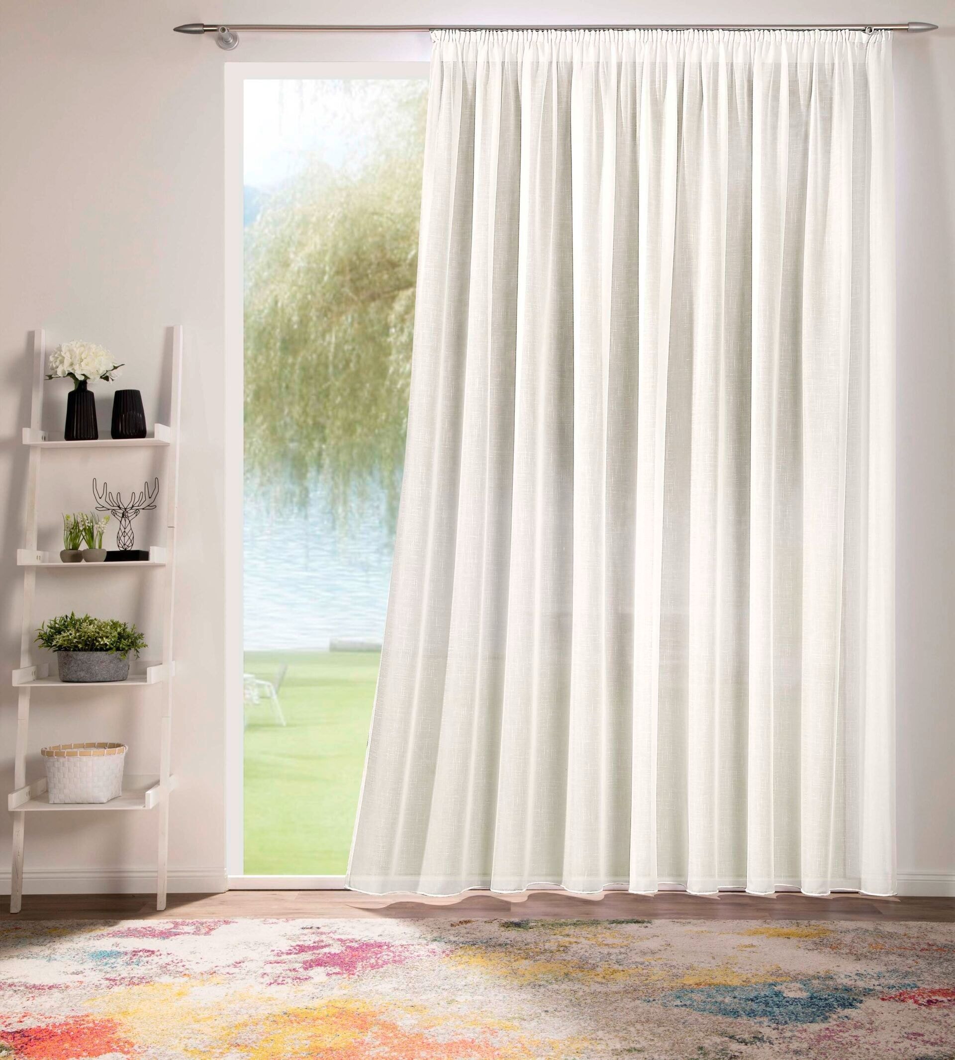 Gardine »Voile mit Effekt Creme« DecoHome