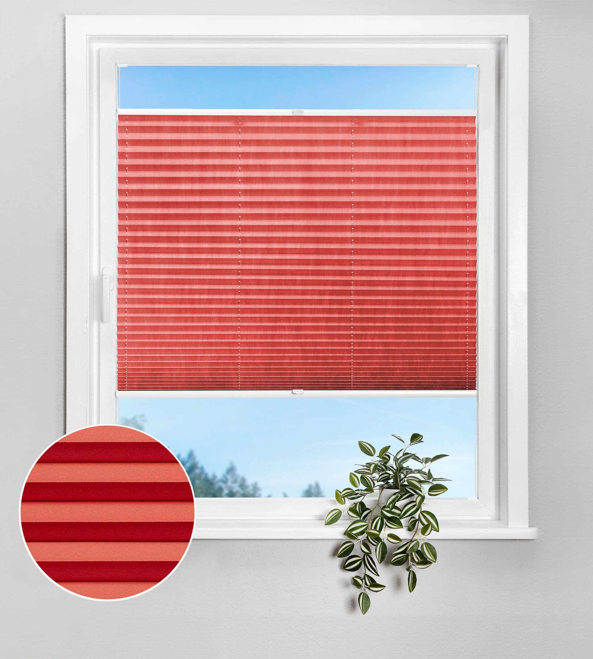 Plissee Opaco Rot