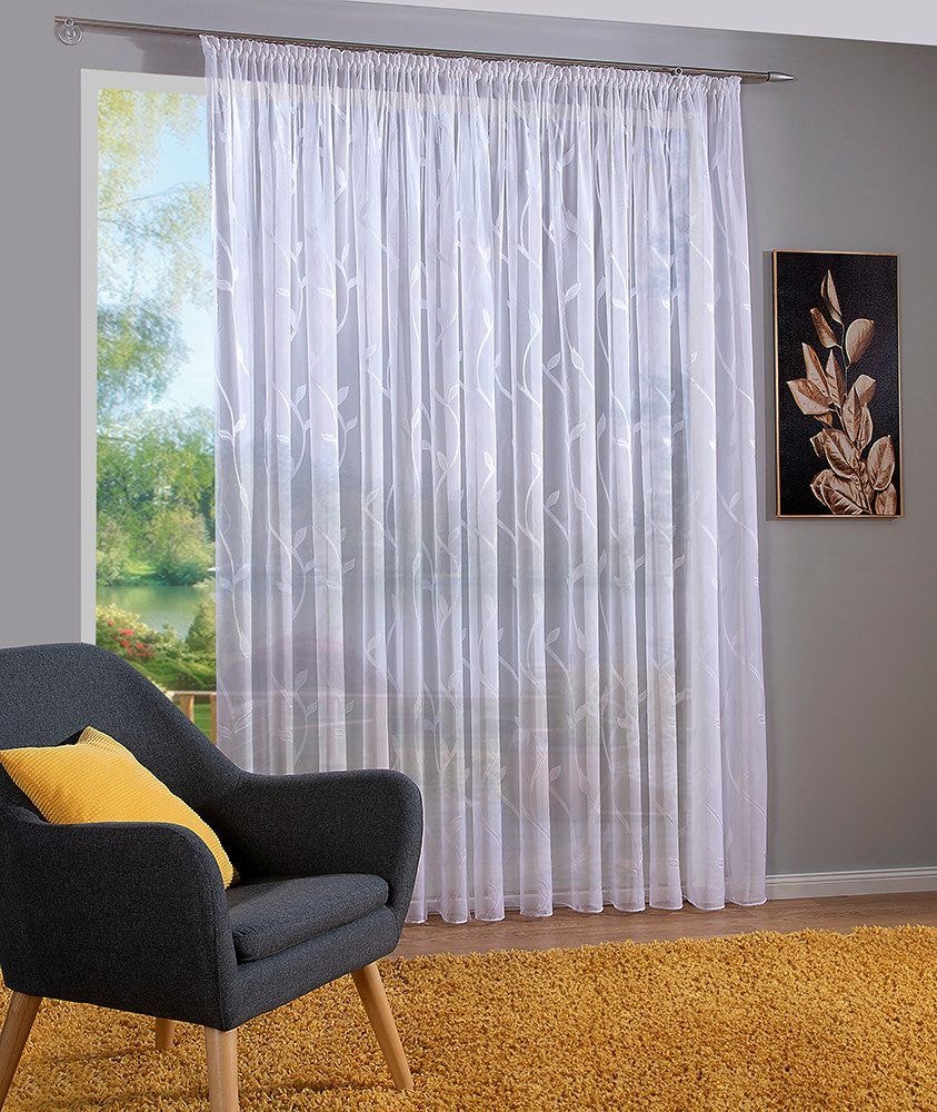 Gardine »Enzian« Weiß | DecoHome