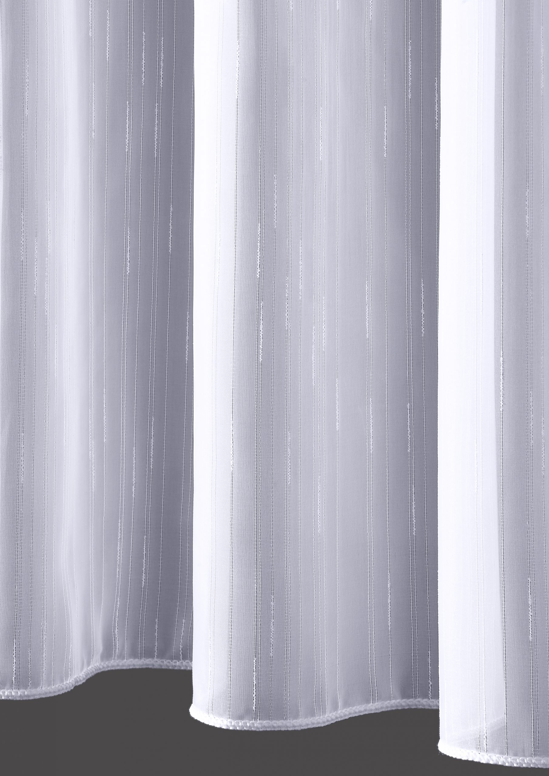 Gardine »Voile Streifen Weiß«| GardinenHome24 - DecoHome