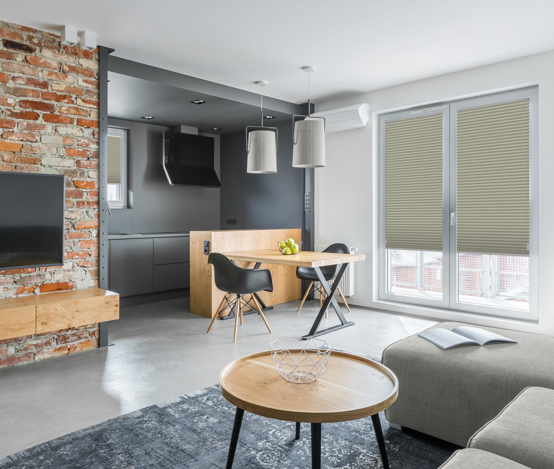 Apartment with open kitchen